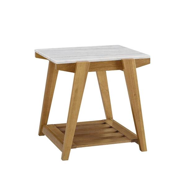 Steve Silver Celeste White Marble Top End Table