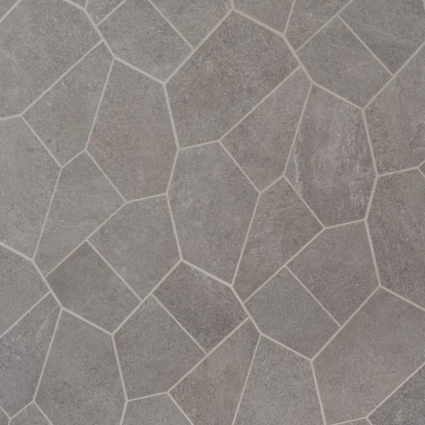 Monolith Slate Gray 11.81 in. x 19.68 in. Organic Matte Porcelain Mosaic Floor and Wall Tile (1.55 sq. ft./each)
