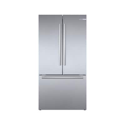 800 Series 36 in. 21 cu. ft. French 3 Door Refrigerator in Stainless Steel with Dual Compressor, Counter Depth