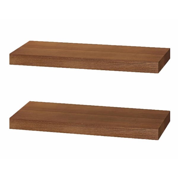 Unbranded 24 in. W x 6.5 in. D Bark Brown Floating Shelves Decorative Wall Shelf