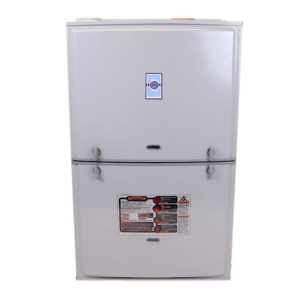 100,000 BTU 80% 3-Way Upflow/Horizontal Gas Furnace 1-Stage ECM Blower Motor Low profile 34 in. Cabinet