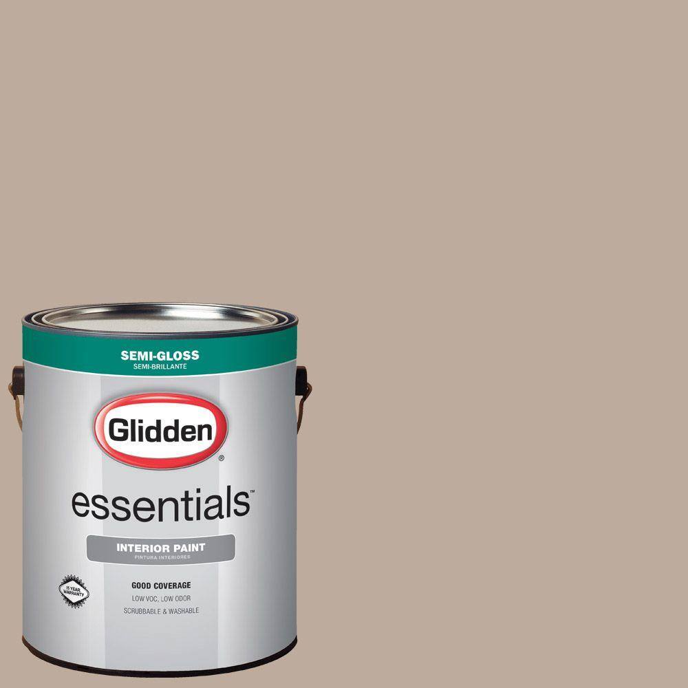 Glidden Essentials 1 gal. #HDGWN01 Council Bluff Tan Semi-Gloss ...
