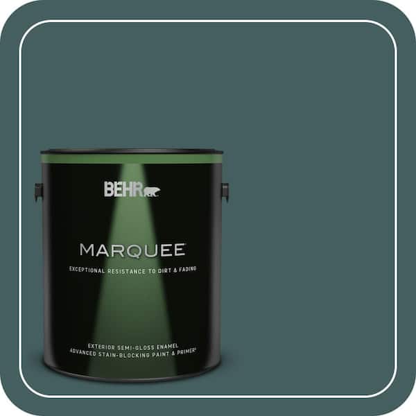 BEHR MARQUEE 1 gal. #BXC-15 Green Mallard Semi-Gloss Enamel Exterior Paint & Primer