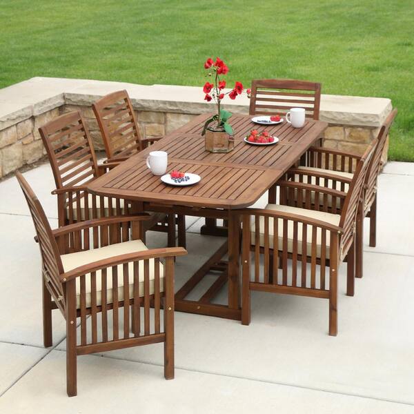 7 piece acacia patio set