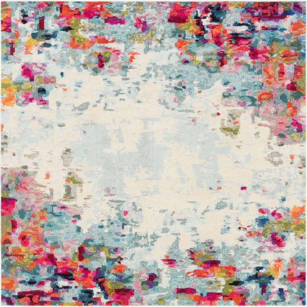 Unique Loom Chromatic Joyous Multi 8 ft. x 8 ft. Area Rug 3144043 The