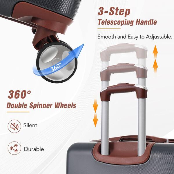Adrinfly 3-Piece Hardshell Luggage Set, Lightweight Luggage's and