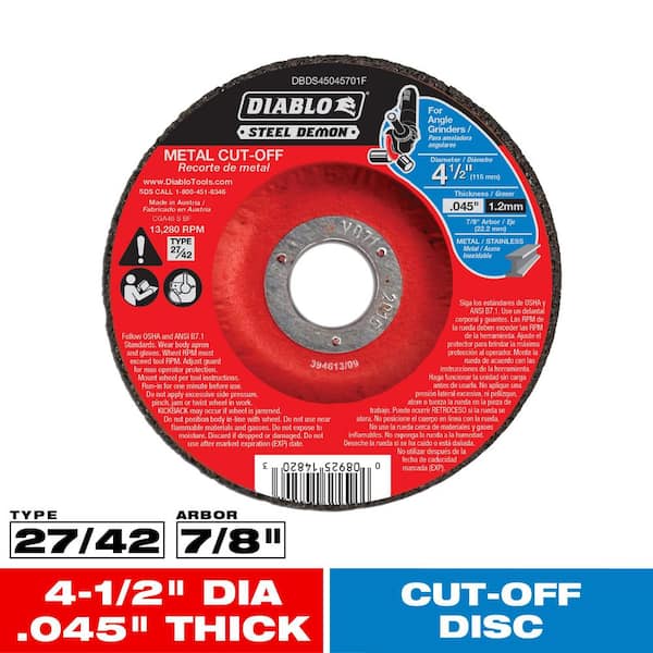 DIABLO Steel Demon 4-1/2 in. x 0.045 in. x 7/8 in. Metal DC Cut