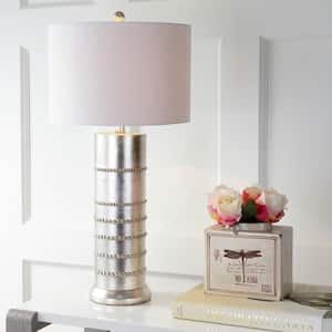 Evelyn 31 in. Silver Resin Table Lamp
