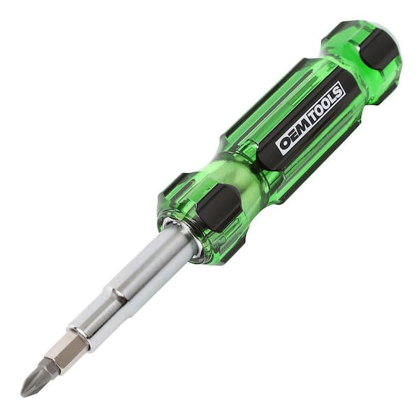 OEMTOOLS 13-in-1 Multi-Bit Screwdriver, Nut Driver and Schrader Valve Tool