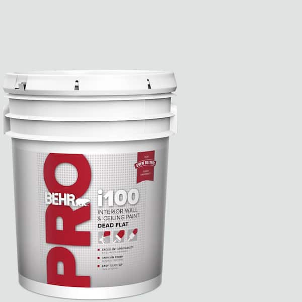 5 gal. #W-F-520 Ash White Dead Flat Interior Paint