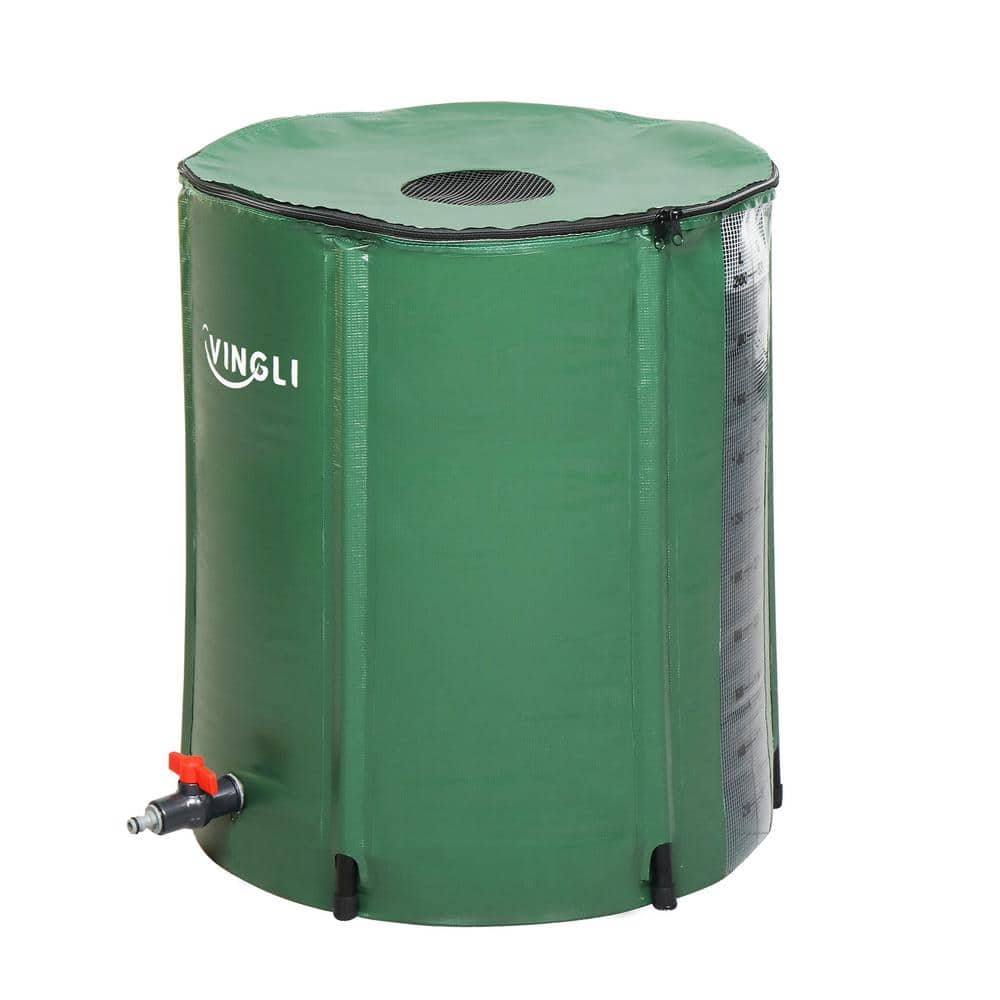 VINGLI Upgraded 50 Gal. Rain Barrel Collapsible Water Tank Storage