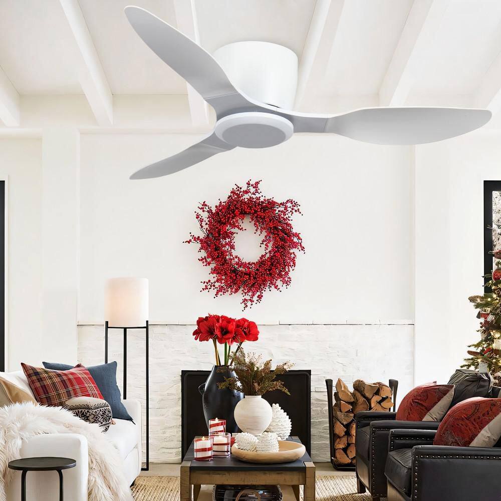 40 in. Indoor White Low Profile Ceiling Fan with Remote Control for Living Room price history on PriceWatchPro