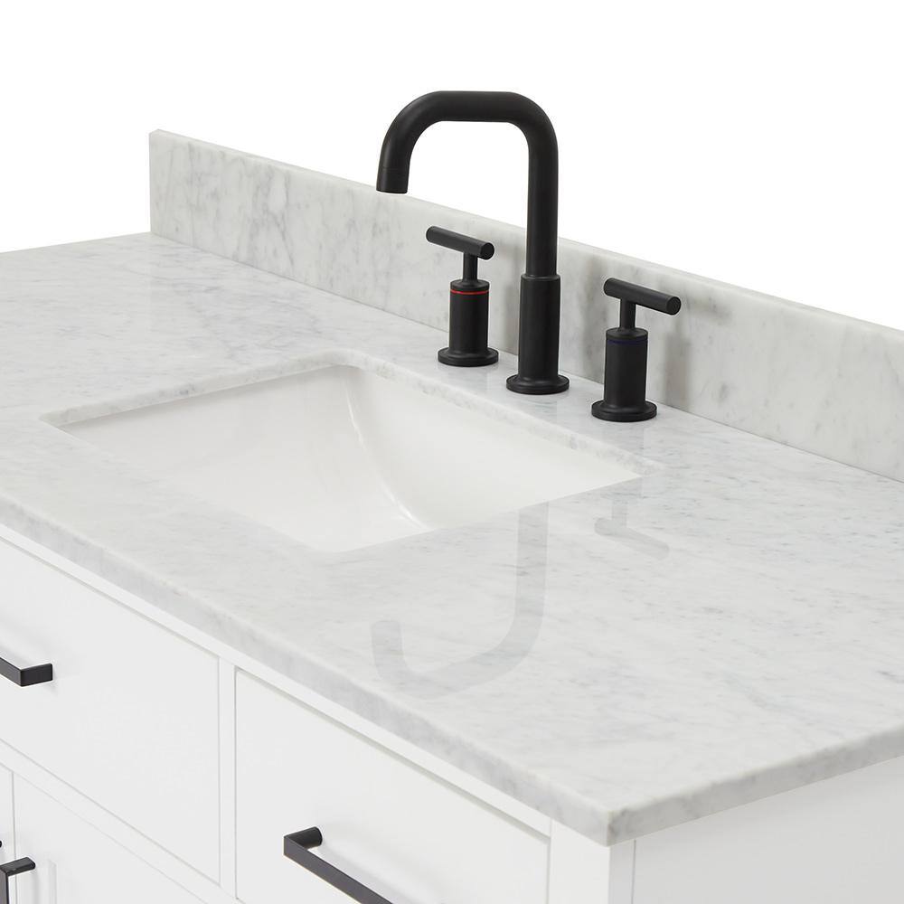 Hepburn 55" White Freestanding Single Basin Vanity Set
