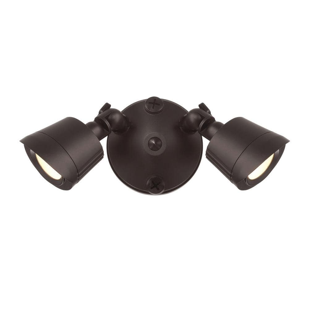 Bronze Dual Head LED Outdoor Security Flood Light