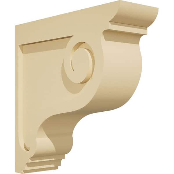 Ekena Millwork Standard Scroll 3 in. W x 10 in. H x 10 in. D Signature Urethane Polyurethane Corbel
