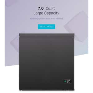21.77 in. W, 7.0 cu. ft., Manual Defrost Chest Freezer Free-Standing Top Door Freezer in Black