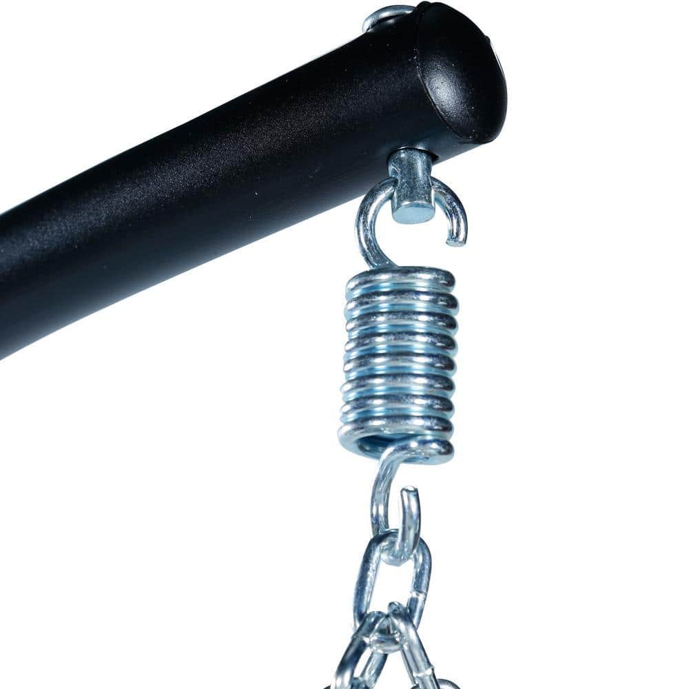 Close-up of the hanging chain and spring mechanism.