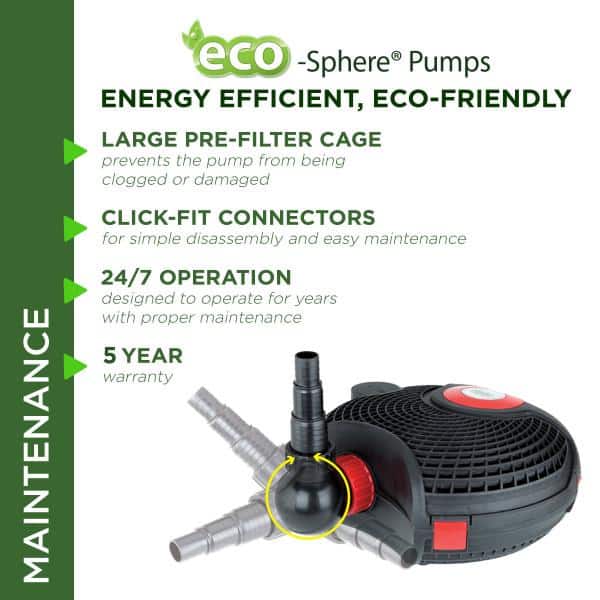 Eco-Friendly Black and Red Electric Pond Pump