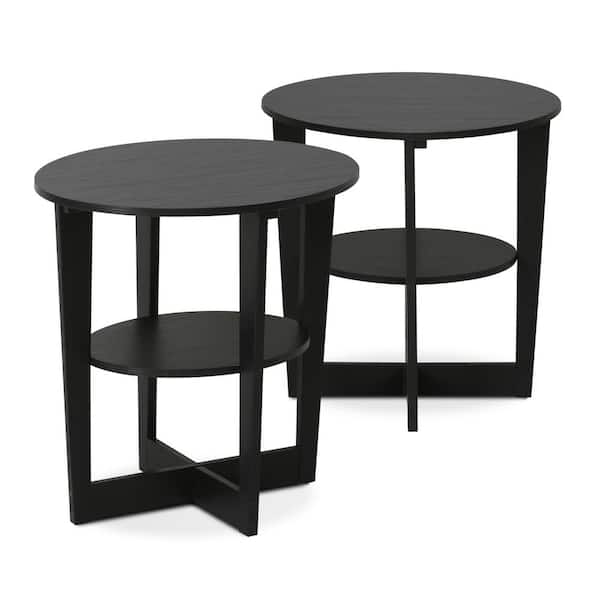 Furinno Tidur Walnut 18.9 in. W Nightstand (Set of 2)