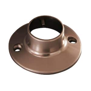 2-2/4 in. Heavy Round Shower Rod Flanges in Brushed Nickel
