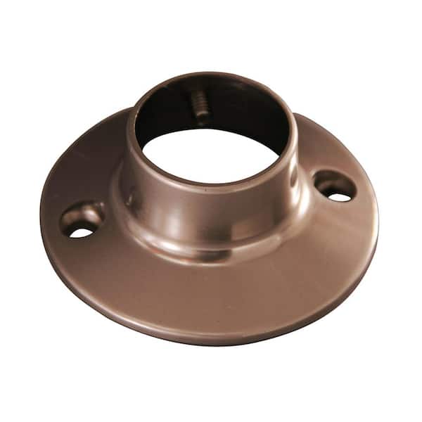 Barclay Products 2-2/4 in. Heavy Round Shower Rod Flanges in Brushed Nickel