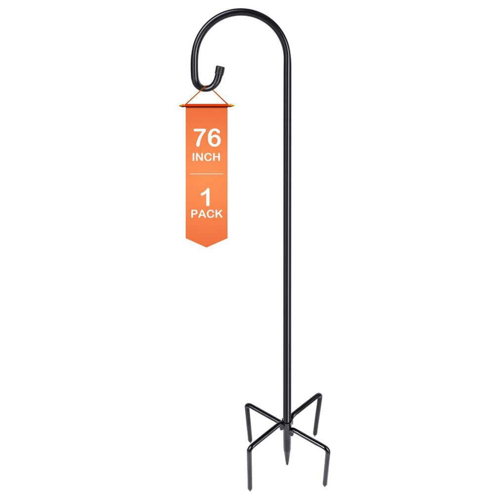 76 in. Heavy Duty Shepherds Hook with 5 Prong Base Adjustable Stand Hanger for Garden Bird Feeder Lantern 1-Pack price history on PriceWatchPro