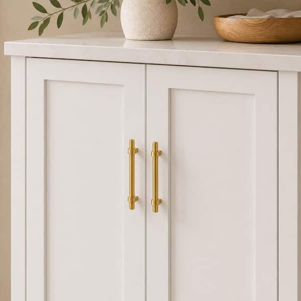 Roswell 3 in. (76mm) Brushed Gold Cabinet Bar Pull