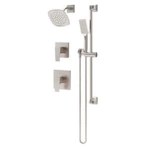 Verity Wall Mounted 2-Handle Shower Faucet Trim Kit with Hand Spray - 1.5 GPM (Valve Not Included)