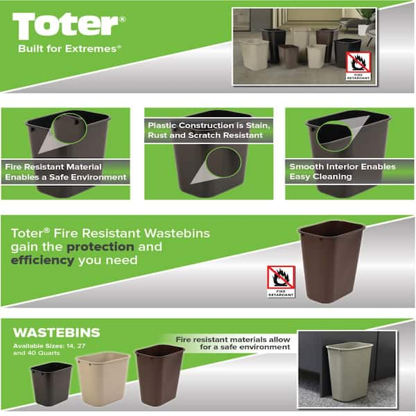 Earth-Tone Panel Commercial Trash Cans WR-22 - - Barco Products