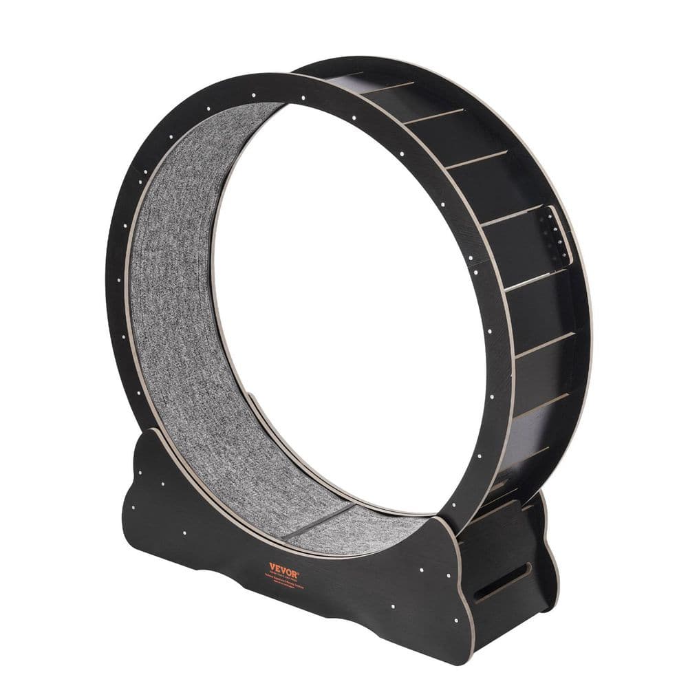Wooden Cat Exercise Wheel, 43.3 in. Large Cat Treadmill Wheel for Indoor Cats, Cat Running Wheel with Cat Teaser, Black price history on PriceWatchPro