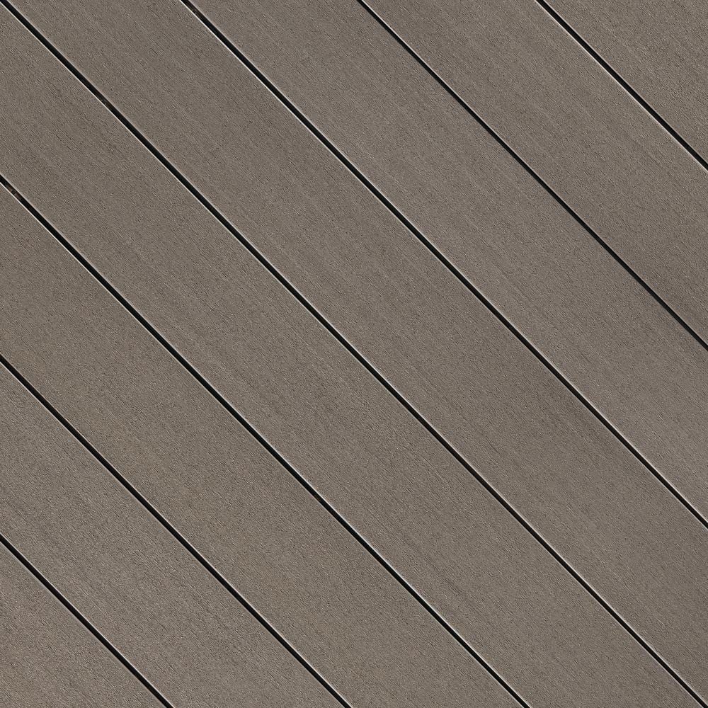 Promenade 1 in. x 5-1/2 in. x 1 ft. Shaded Cay Grooved Edge Capped Composit