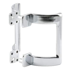 Shower Door Handle Set, 2-1/4 in. Mounting Hole Centers, Diecast Construction, Chrome-Plated (1-set)