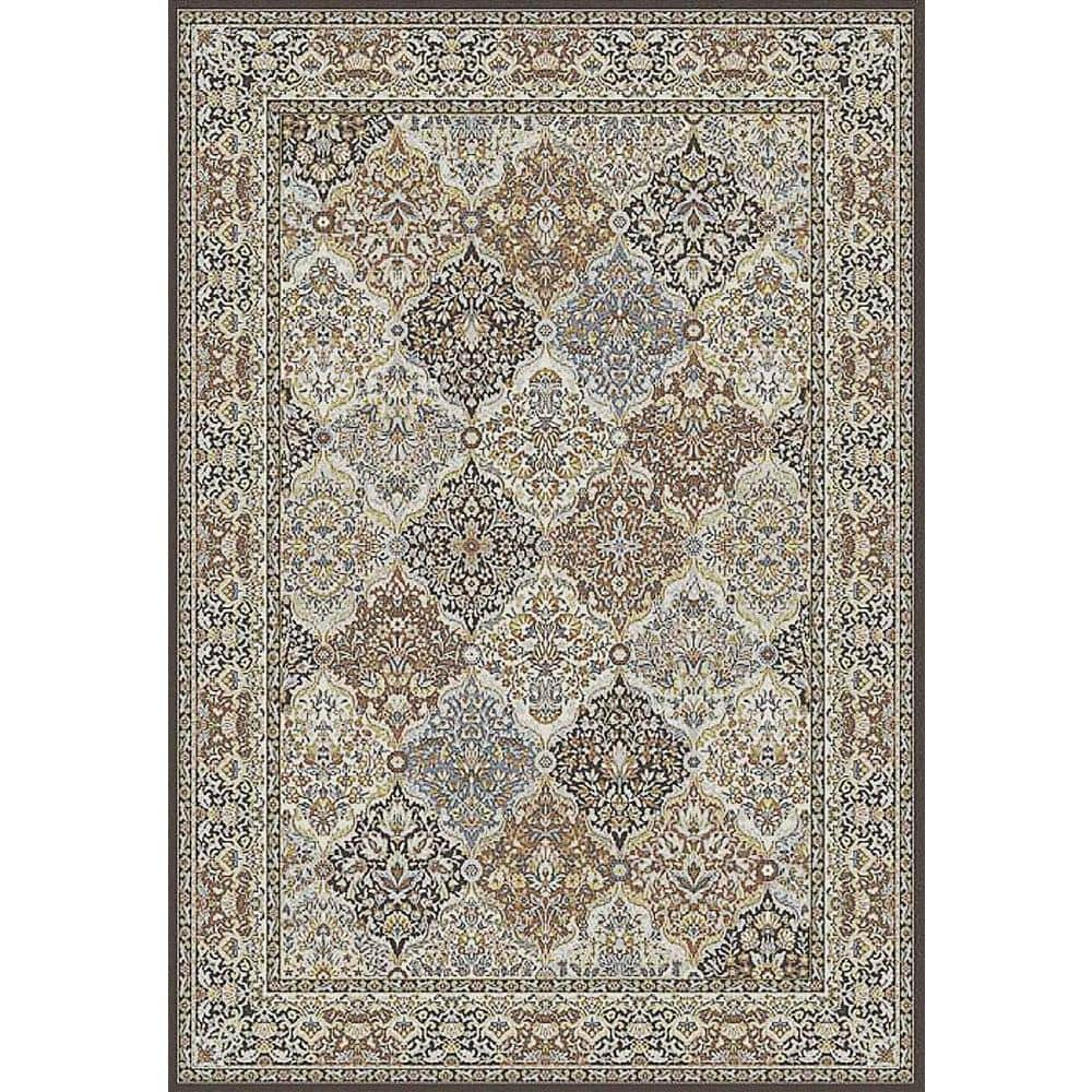 Dynamic Rugs Ancient Garden 9 ft. 2 in. X 12 ft. 10 in. Brown/Blue Oriental Indoor Area Rug