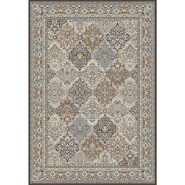Dynamic Rugs Ancient Garden 6 ft. 7 in. X 9 ft. 6 in. Brown/Blue Oriental Indoor Area Rug