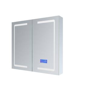 Bracciano 36 in. W. x 36 in. H. Recessed or Surface-Mount LED Medicine Cabinet with Defogger