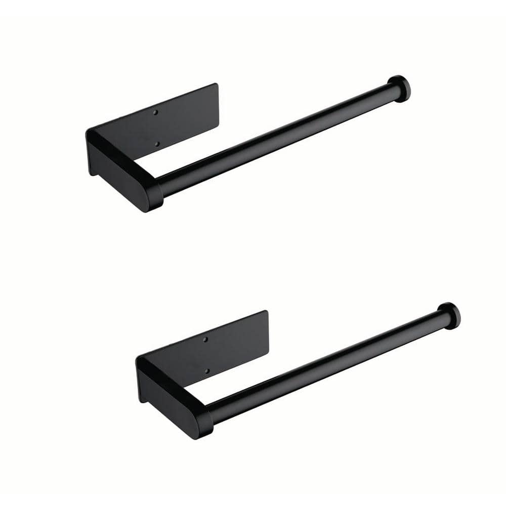 TOOLKISS Matte Black Wall Mount Paper Towel Holder