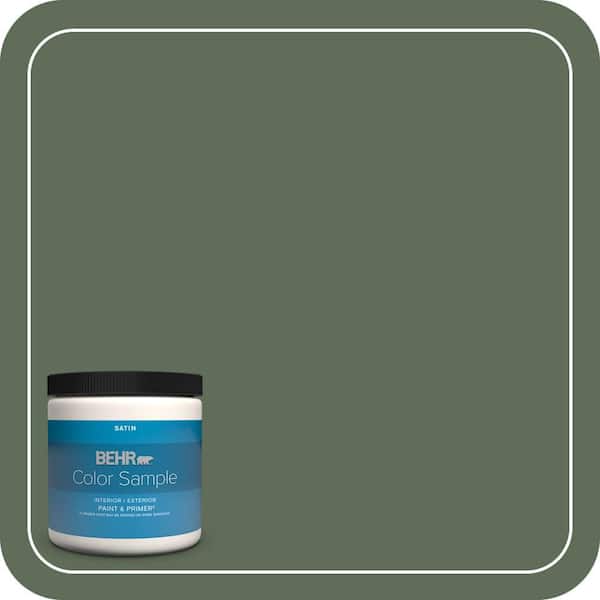 BEHR PREMIUM PLUS 8 oz. #PPU11-01 Royal Orchard Satin Enamel Interior/Exterior Paint & Primer Color Sample