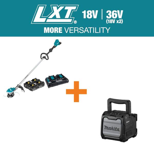 LXT 18V X2 (36V) Brushless String Trimmer Kit w/ Four 5. 0Ah Batteries w/ bonus LXT /CXT Bluetooth Job Site Speaker