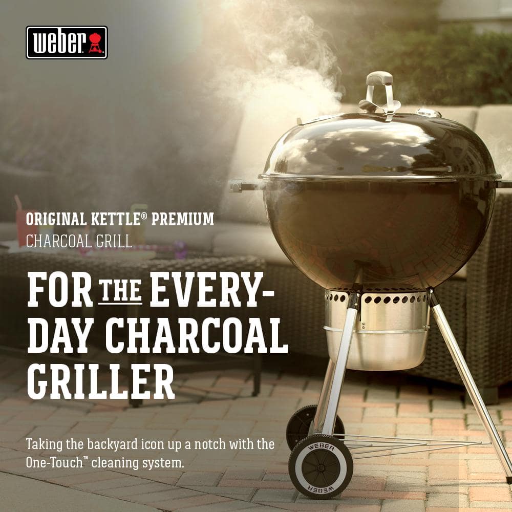 Weber 22-Inch Black Porcelain-Enamel Charcoal Grill