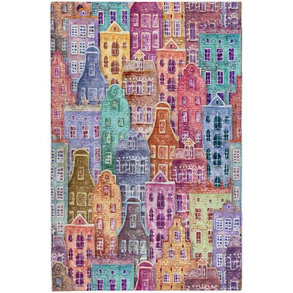Dream Shag Premium Machine Washable Abstract ADS600 Red 9 ft. x 12 ft. Area Rug