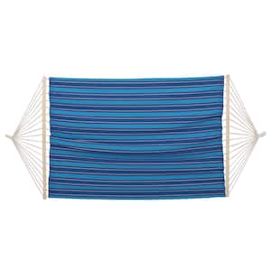 Richardson 13 ft. Fabric Outdoor Patio Hammock Bed in Blue, Red and White Stripes