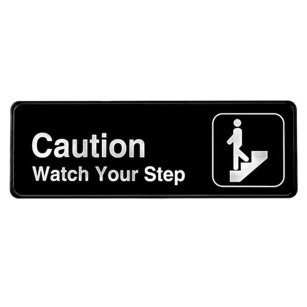 Alpine Industries 9 in. x 3 in. Caution Watch your Step Sign (15-Pack)