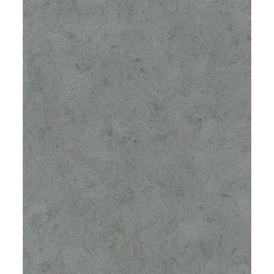 Brushstrokes Texture Anthracite Metallic Finish Vinyl on Non-Woven Non-Pasted Wallpaper Roll