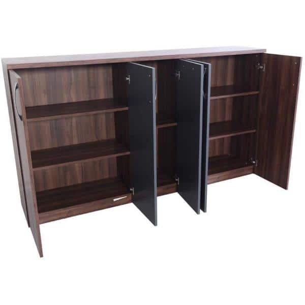 LEXUS 71″ Modern Home & Office Furniture Desk Brown & White