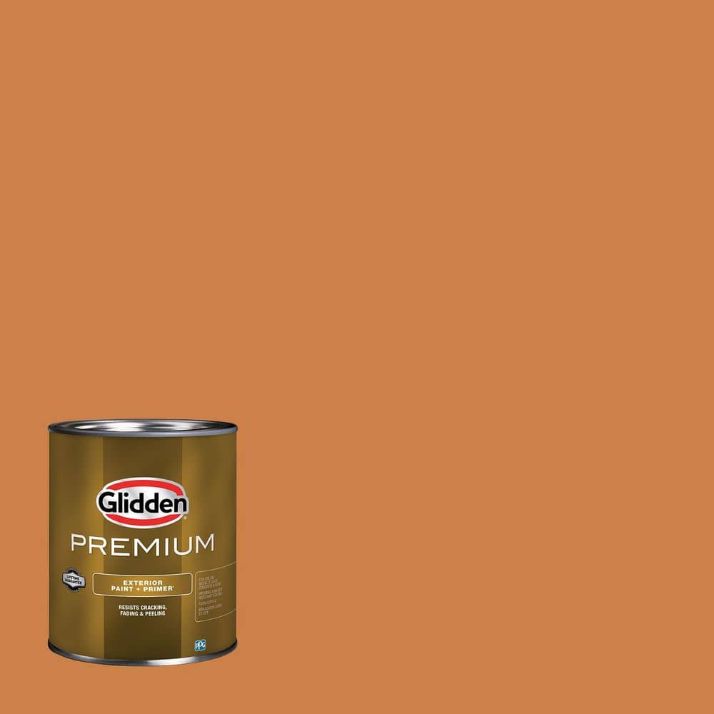 Glidden Premium 1 qt. PPG1201-6 Gingerbread Satin Exterior Latex