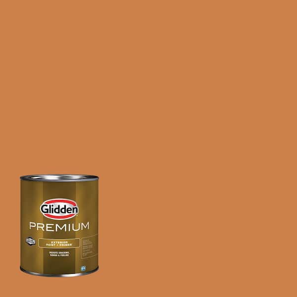 Glidden Premium 1 qt. PPG1201-6 Gingerbread Satin Exterior Latex Paint