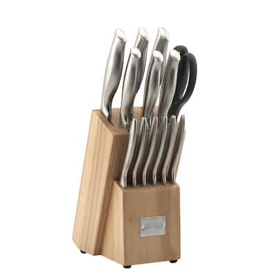 15-Piece Knife Block Set With Stainless steel Hollow Handles