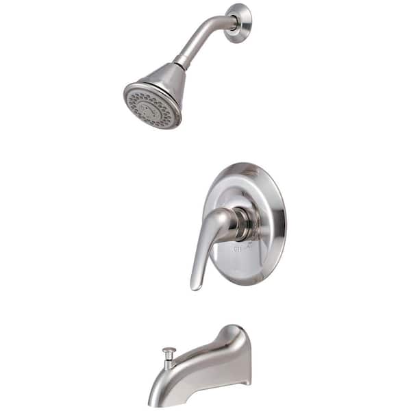 Pioneer Faucets Legacy 1-Handle Wall Mount Tub and Shower Faucet Trim Kit in Brushed Nickel (Valve not Included)