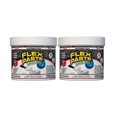 Flex Paste 1 lb. White All-Purpose Strong Flexible Watertight Multipurpose Sealant (2-Pack)