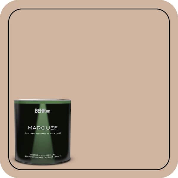 BEHR MARQUEE 1 qt. #BNC-01 Bauhaus Buff Semi-Gloss Enamel Exterior Paint & Primer